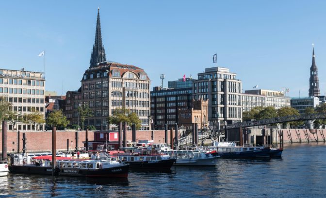 De haven van Hamburg